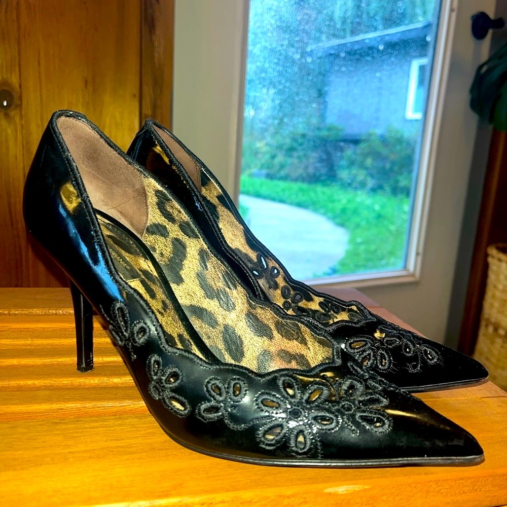 Dolce & Gabbana Black Floral Heels